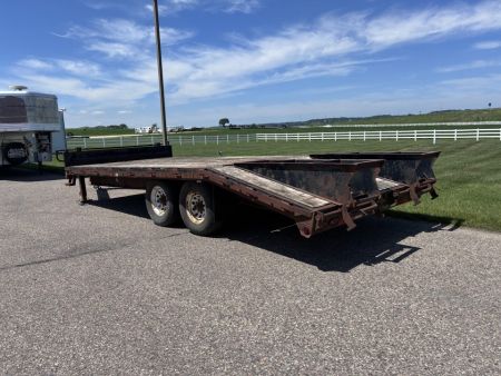 Used 2013 Liberty 20' (15' + 5') Bumper Pull Pintle Hitch Flatbed Trailer