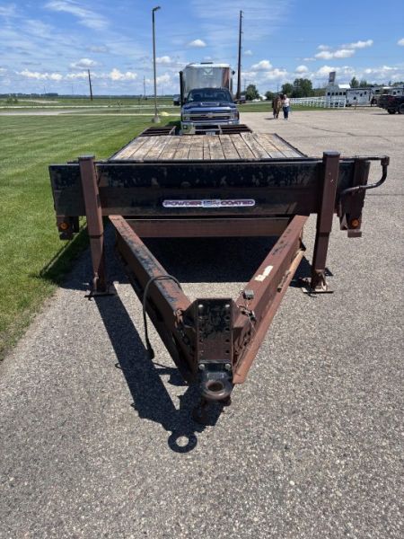 Used 2013 Liberty 20' (15' + 5') Bumper Pull Pintle Hitch Flatbed Trailer
