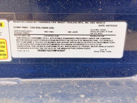New 2027 MAXX-D 7-16 Telescopic Dump W/ 18 PLY Tire Upgrade 8K Axles