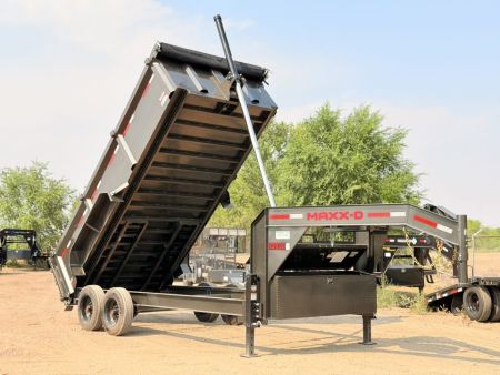 New 2027 MAXX-D 7-16 Telescopic Gooseneck Dump W/ 18 PLY TIre Upgrade 8K Axles