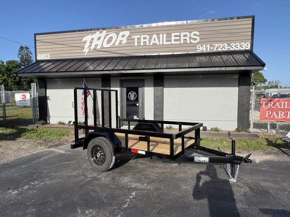 New 2026 GPS Trailers 5X8 SA TUBE TOP WITH RAMP Utility Trailer
