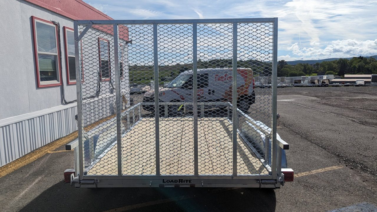 New 2027 Load Rite 7x12 Tandem ALL GALVANIZED Utility w/ Spring Assist Gate