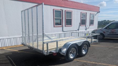 New 2027 Load Rite 7x12 Tandem ALL GALVANIZED Utility w/ Spring Assist Gate