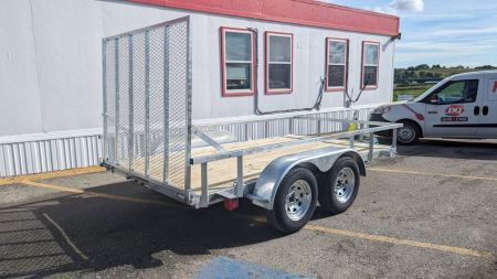 New 2027 Load Rite 7x12 Tandem ALL GALVANIZED Utility w/ Spring Assist Gate