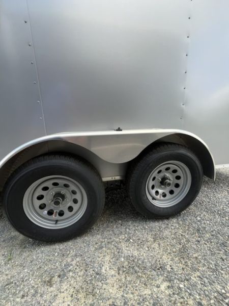 New 2027 Rock Solid Cargo 7x16 Tandem Axle Enclosed Cargo Trailer – White Polycore Exterior