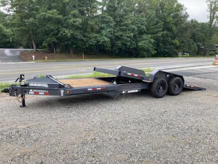 New 2027 Iron Bull Tilt Trailer / TWB Series / 83" x 22' ( 6+'Stationary 16' Tilt ) / 2-7,000# Electric Brake Axles / Jumbo Tool Box