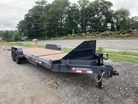 New 2027 Iron Bull Tilt Trailer / TWB Series / 83" x 22' ( 6+'Stationary 16' Tilt ) / 2-7,000# Electric Brake Axles / Jumbo Tool Box