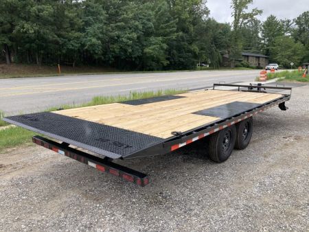 New 2027 IRON BULL Power Tilt Trailer / 102" Wide x 22' Long / 2-7,000# Electric Brake Axles / Dual Tilt Cylinders