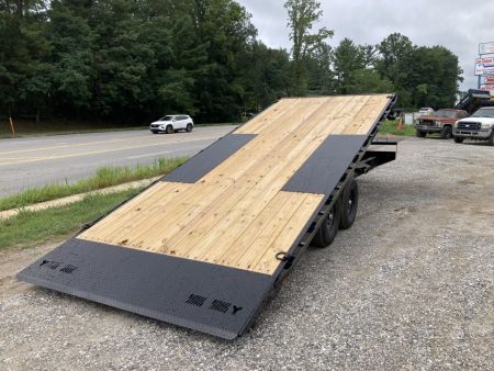 New 2027 IRON BULL Power Tilt Trailer / 102" Wide x 22' Long / 2-7,000# Electric Brake Axles / Dual Tilt Cylinders