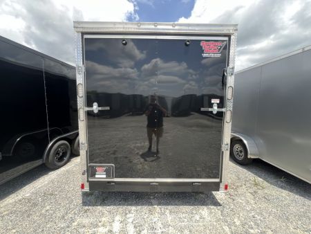New 2027 Rock Solid Cargo 7x16 Tandem Axle Enclosed Cargo Trailer For Sale – Black Polycore Exterior