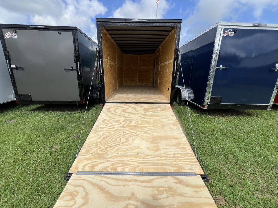 New 2027 Xtreme Cargo 7x14 Tandem Axle Enclosed Cargo Trailer For Sale – Blue Polycore Blackout Package