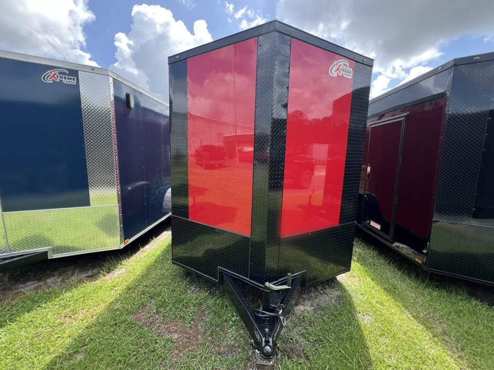 New 2027 Xtreme Cargo 7x14 Tandem Axle Enclosed Cargo Trailer For Sale – Red Polycore Blackout Package