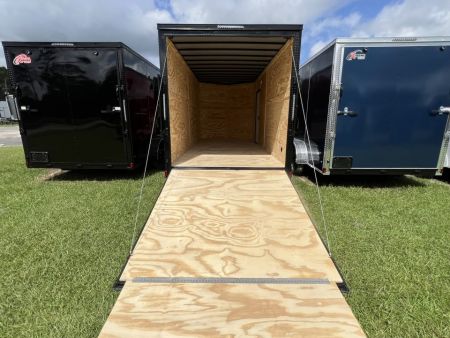 New 2027 Xtreme Cargo 7x14 Tandem Axle Enclosed Cargo Trailer For Sale – Red Polycore Blackout Package