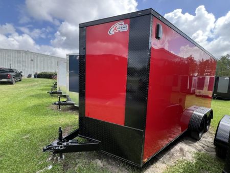 New 2027 Xtreme Cargo 7x14 Tandem Axle Enclosed Cargo Trailer For Sale – Red Polycore Blackout Package