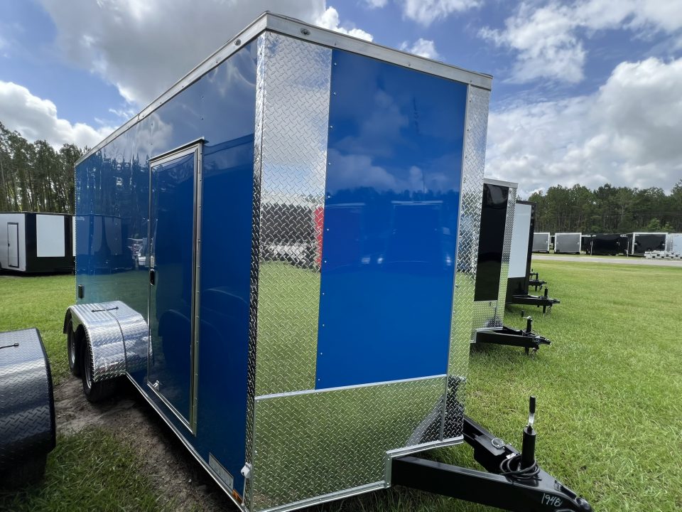 New 2027 Xtreme Cargo 7x14 Tandem Axle Enclosed Cargo Trailer For Sale – Pepsi Blue Polycore