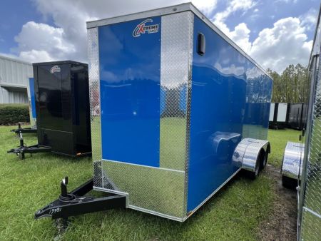 New 2027 Xtreme Cargo 7x14 Tandem Axle Enclosed Cargo Trailer For Sale – Pepsi Blue Polycore