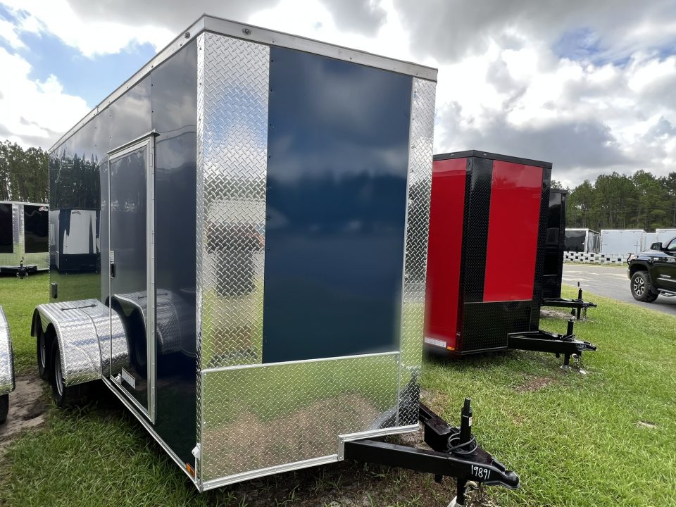 New 2027 Xtreme Cargo 7x14 Tandem Axle Enclosed Cargo Trailer For Sale – Indigo Blue Polycore