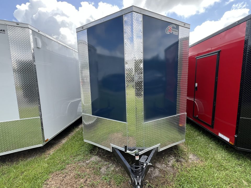 New 2027 Xtreme Cargo 7x14 Tandem Axle Enclosed Cargo Trailer For Sale – Indigo Blue Polycore