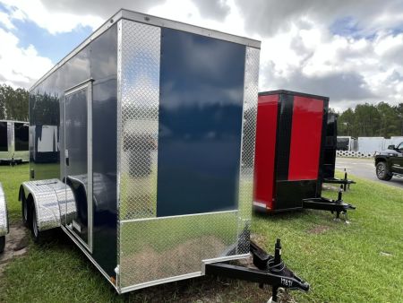 New 2027 Xtreme Cargo 7x14 Tandem Axle Enclosed Cargo Trailer For Sale – Indigo Blue Polycore