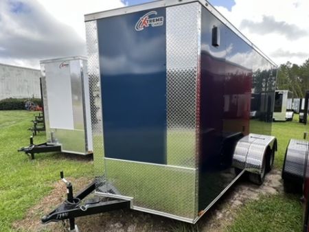 New 2027 Xtreme Cargo 7x14 Tandem Axle Enclosed Cargo Trailer For Sale – Indigo Blue Polycore