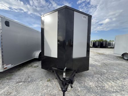 New 2027 Titanium 7x16 Tandem Axle Enclosed Cargo Trailer For Sale – Silver Polycore Blackout Package