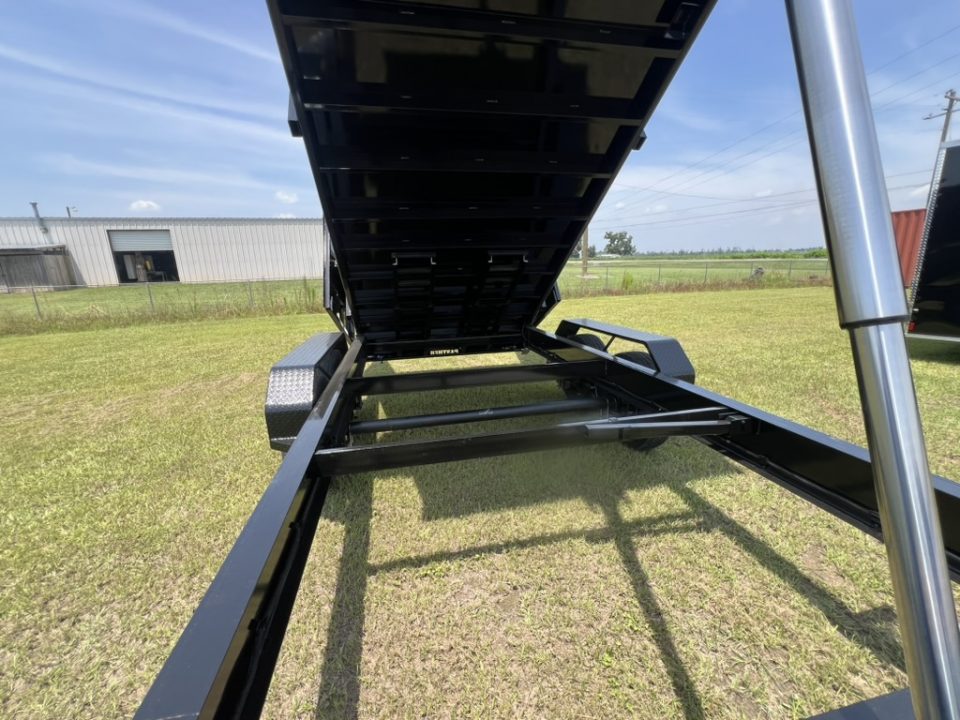 New 2027 Panther Cargo 7x16 Tandem Axle High Side Dump Trailer For Sale – 16,000 lb GVWR with Spare Tire