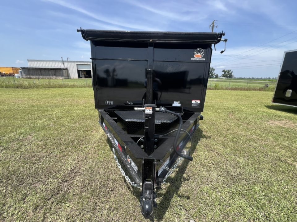 New 2027 Panther Cargo 7x16 Tandem Axle High Side Dump Trailer For Sale – 16,000 lb GVWR with Spare Tire