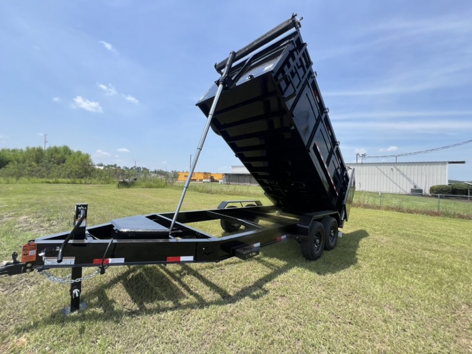 New 2027 Panther Cargo 7x16 Tandem Axle High Side Dump Trailer For Sale – 16,000 lb GVWR with Spare Tire
