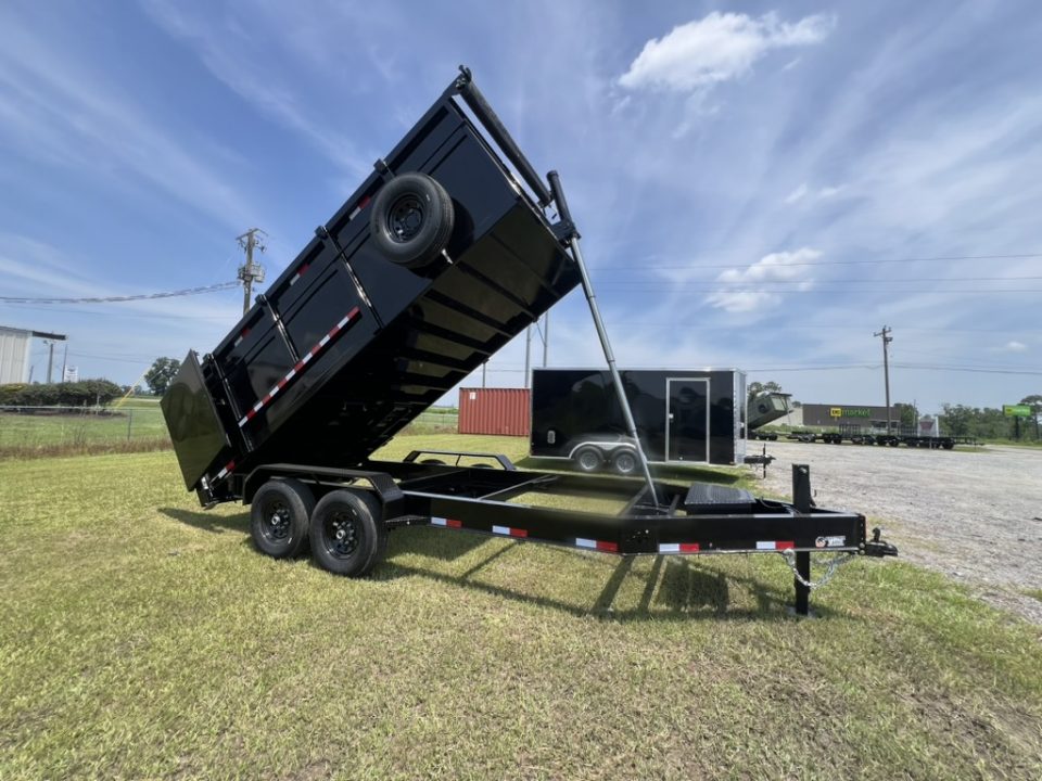 New 2027 Panther Cargo 7x16 Tandem Axle High Side Dump Trailer For Sale – 16,000 lb GVWR with Spare Tire
