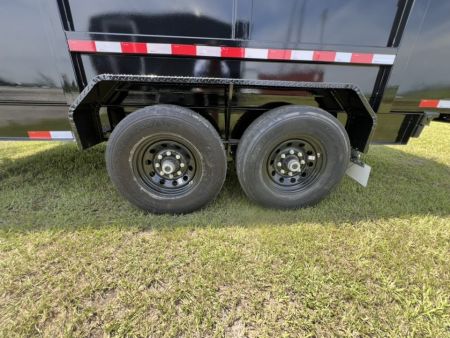 New 2027 Panther Cargo 7x16 Tandem Axle High Side Dump Trailer For Sale – 16,000 lb GVWR with Spare Tire