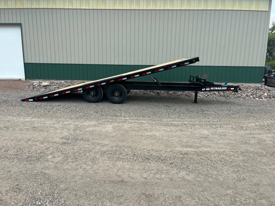 New 2027 22' 14k PJ Deckover Tilt Trailer - Hyd Jack