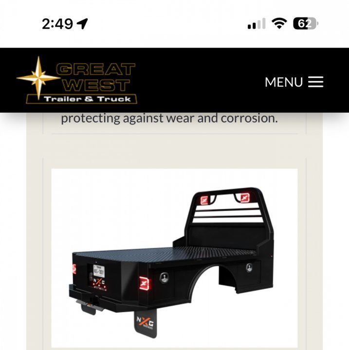 New 2026 NXG Truck Bodies XSB-C946034SD Truck Bed (60"Cab/Chassis)