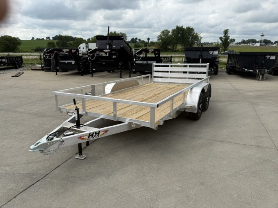 New 2027 H&H Aluminum 82"x14' 7k Rail Side Utility Trailer