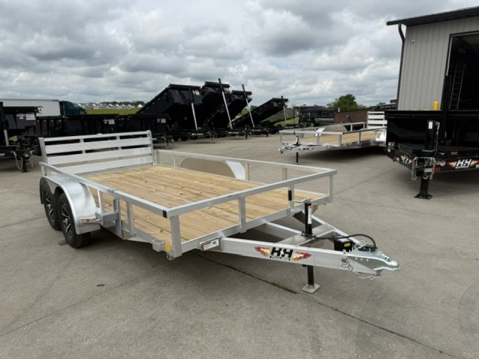 New 2027 H&H Aluminum 82"x14' 7k Rail Side Utility Trailer