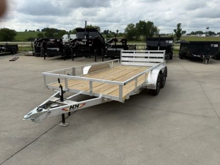 New 2027 H&H Aluminum 82"x14' 7k Rail Side Utility Trailer