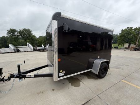 New 2026 Car Mate Trailers 5X10 Custom Cargo Enclosed Trailer - Black - 6" extra height W/ Ramp Door - 2990# GVWR