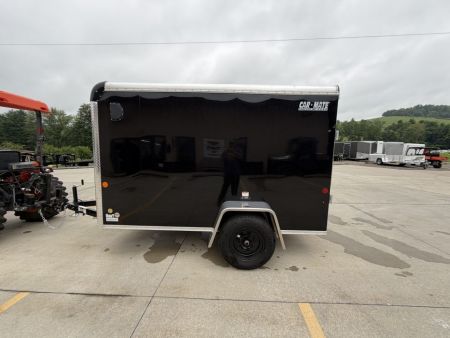 New 2026 Car Mate Trailers 5X10 Custom Cargo Enclosed Trailer - Black - 6" extra height W/ Ramp Door - 2990# GVWR