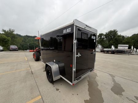 New 2026 Car Mate Trailers 5X10 Custom Cargo Enclosed Trailer - Black - 6" extra height W/ Ramp Door - 2990# GVWR