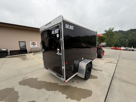 New 2026 Car Mate Trailers 5X10 Custom Cargo Enclosed Trailer - Black - 6" extra height W/ Ramp Door - 2990# GVWR