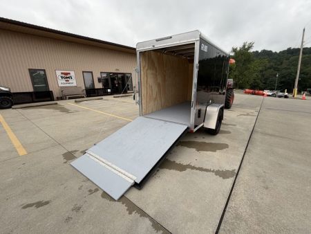 New 2026 Car Mate Trailers 5X10 Custom Cargo Enclosed Trailer - Black - 6" extra height W/ Ramp Door - 2990# GVWR