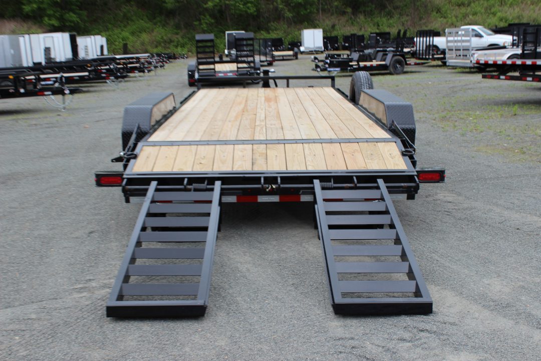 New 2026 Sure-Trac 7x18 14K Equipment Trailer - Tool Box + Spare Tire
