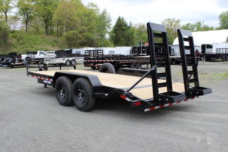 New 2026 Sure-Trac 7x18 14K Equipment Trailer - Tool Box + Spare Tire
