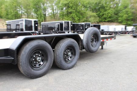 New 2026 Sure-Trac 7x18 14K Equipment Trailer - Tool Box + Spare Tire