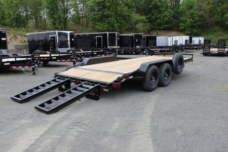New 2026 Sure-Trac 7x18 14K Equipment Trailer - Tool Box + Spare Tire