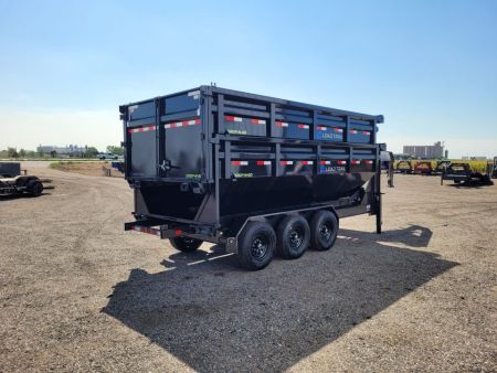New 2027 Load Trail 83"x16' Triple Axle Gooseneck Rolloff Trailer W/2 Bins