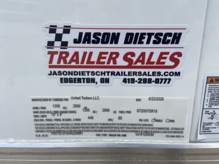 New United UJ-6X12 Enclosed Trailer