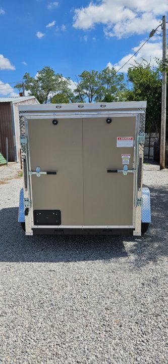 New 2026 Family Trailer 5x8 Single Axle Cargo / Enclosed Trailer-Screwless Exterior-Side Door-Rear Ramp Door
