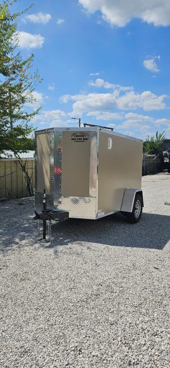 New 2026 Family Trailer 5x8 Single Axle Cargo / Enclosed Trailer-Screwless Exterior-Side Door-Rear Ramp Door