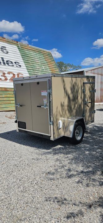 New 2026 Family Trailer 5x8 Single Axle Cargo / Enclosed Trailer-Screwless Exterior-Side Door-Rear Ramp Door