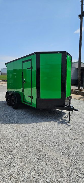 New 2026 Family Trailer 6x12 Tandem Axles Cargo / Enclosed Trailer- Screwless Exterior-Blackout Pkg- Rear Spoiler